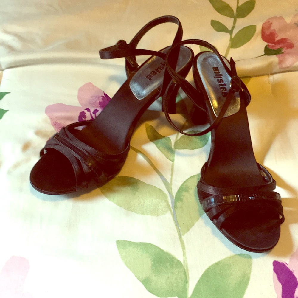 Three inch black heels